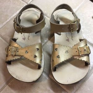 Girls gold sandals